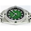Image 7 : Rolex Mens Stainless Steel 36mm Green Vignette Diamond Datejust Wristwatch