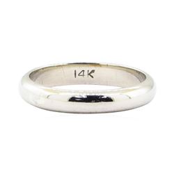 3.6mm Half Dome Wedding Band - 14KT White Gold