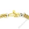 Image 5 : 14kt Yellow Gold Twisted Tube and 14kt White Gold Rolo Link Chain Toggle Bracele