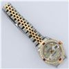 Image 6 : Rolex Ladies 2 Tone 14K Silver Diamond & Ruby Datejust Wristwatch