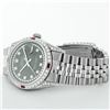 Image 4 : Rolex Mens Stainless Steel Diamond Lugs & Ruby Datejust Wristwatch With Rolex Bo