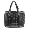 Image 1 : MCM Black Visetos Coated Canvas Large Tote Bag