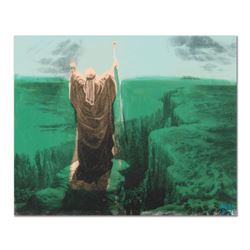 Ringo (Protege of Andy Warhol's Apprentice, Steve Kaufman),  Moses  One-of-a-Kind Hand Pulled Silksc