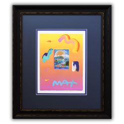 Peter Max- Original Mixed Media "Without Borders Ver. III #98"