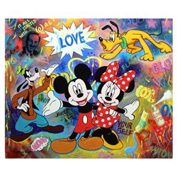 Nastya Rovenskaya- Original Oil on Canvas "Love & Smile"