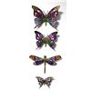 Image 1 : Patricia Govezensky- Original Painting on Cutout Steel (Set of 4) "Set of 4 Butterflies"