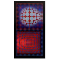 Victor Vasarely (1908-1997), "VP Host" Heliogravure Print, Titled Inverso.