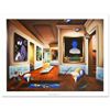 Image 1 : "Interior with Magritte" Limited Edition Giclee on Canvas (40" x 30") by Ferjo, Numbered and Hand Si