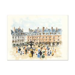 Urbain Huchet, "Place des Voyages" Limited Edition Lithograph, Numbered and Hand Signed.