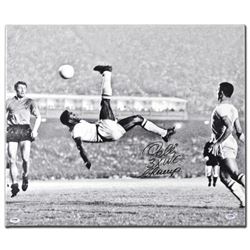 "Scissor Kick" Autographed Print on Gallery Wrapped Canvas, Hand Signed by Legendary Brazilian Footb