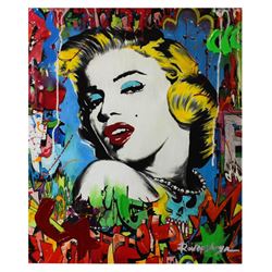 Nastya Rovenskaya- Mixed Media "Marilyn Monroe I"