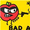 Image 2 : Todd Goldman, "Bad Apple" Original Acrylic Painting on Gallery Wrapped Canvas, Hand Signed with Cert