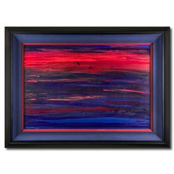 Wyland, "North Shore Sunset" Hand Signed Original Painting on Canvas with Letter of Authenticity.