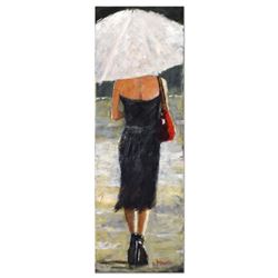 Michael Maselli,  Evening Out  Original Acrylic Painting on Canvas, Hand Signed with Certificate of 