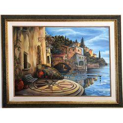 Alexander Borewko- Original Oil on Canvas "By The Ocean"