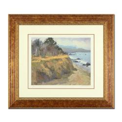 S. Burkett Kaiser, "Pacific Bluff" Framed Limited Edition, Numbered and Hand Signed with Letter of A