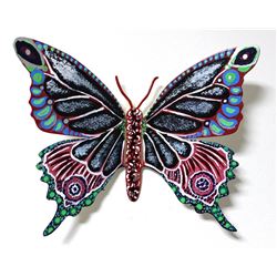 Patricia Govezensky- Original Painting on Cutout Steel "Butterfly CCXXXVIII"