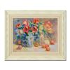 Image 1 : S. Burkett Kaiser, "Tulips & Peaches" Framed Limited Edition on Canvas, Numbered 43/95 and Hand Sign