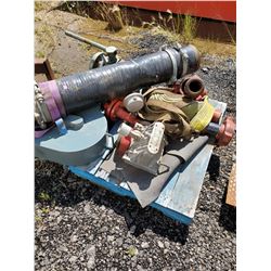 PALLET OF MISC INCLUDES FLANGES, PIPE AND MORE