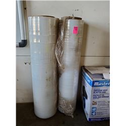 2 PARTIAL ROLLS OF SHRINK WRAP
