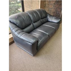 3 SEATER BLACK LEATHER SOFA