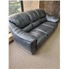 Image 1 : 3 SEATER BLACK LEATHER SOFA