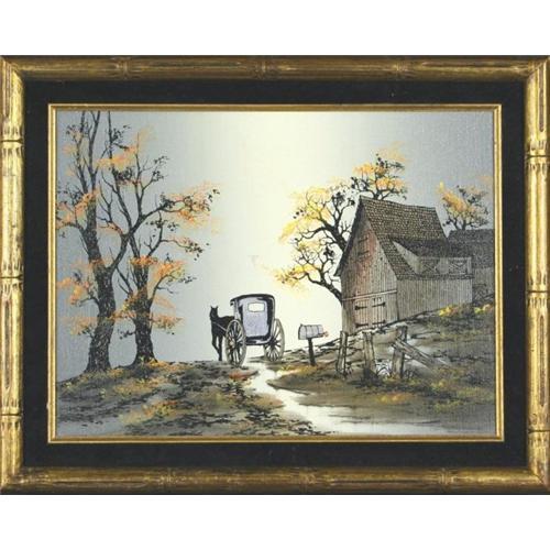 Original Oil Painting Entitled Farm Cottage 1073651