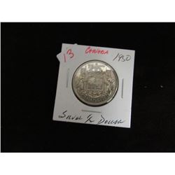 1950 CANADA SILVER KING GEORGE VI SILVER HALF DOLLAR