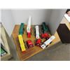 Image 1 : 9 PIECE WOODEN CAR & TRAIN SET