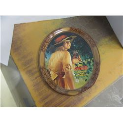 COLLECTIBLE:  COCA COLA METAL TRAY WITH GIRL PICTURE
