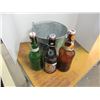 Image 1 : CORONA PAIL & 3 BEER BOTTLES