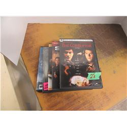 BUNDLE OF 5 ASSORTED DVD'S INCLUDING SWAT, THE SHOOTER, ETC