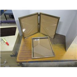 GOLD TRIM PICTURE FRAMES (2)