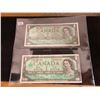 Image 1 : SET OF CANADA CENTENNIAL $1 BILLS WITH AND WITHOUT SERIAL NUMBERS