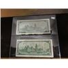 Image 2 : SET OF CANADA CENTENNIAL $1 BILLS WITH AND WITHOUT SERIAL NUMBERS