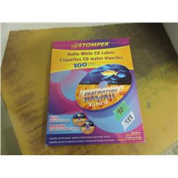 PACKAGE OF WHITE CD LABELS