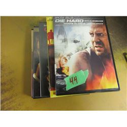 BUNDLE OF 5 ASSORTED DVD'S INCLUDING DIE HARD, ANGELS & DEMONS, ETC