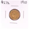 Image 1 : 1910 $2 1/2 Indian Head Quarter Eagle Gold Coin