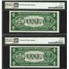 Image 2 : (2) Consec. 1935A $1 Hawaii Silver Certificate WWII Emergency Notes PMG Gem Unc. 65EPQ