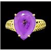 Image 1 : 14KT Yellow Gold Ladies 6.80 ctw Amethyst Ring