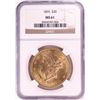 Image 1 : 1895 $20 Liberty Head Double Eagle Gold Coin NGC MS61