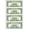 Image 2 : Uncut Sheet of (4) 1995 $5 Federal Reserve Notes Atlanta