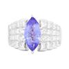 Image 1 : 18KT White Gold 1.95 ctw Tanzanite and Diamond Ring