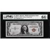 Image 1 : 1935A $1 Hawaii WWII Emergency Silver Certificate Note PMG Choice Uncirculated 64EPQ