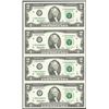 Image 1 : Uncut Sheet of (4) 1995 $2 Federal Reserve Notes Atlanta