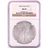 Image 1 : 2002 $1 American Silver Eagle Coin NGC MS69