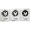 Image 2 : (3) Coin 2019-S $1 Proof Silver Eagle Location Set PCGS PR70 FDOI Licaretz Signature