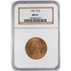 Image 1 : 1901 $10 Liberty Head Eagle Gold Coin NGC MS61