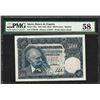 Image 1 : 1951 Spain Banco de Espana 500 Pesetas Note Pick# 142a PMG Choice About Unc 58