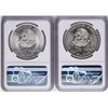 Image 2 : Lot of (2) 1953Mo Mexico 5 Pesos Silver Coins NGC MS64